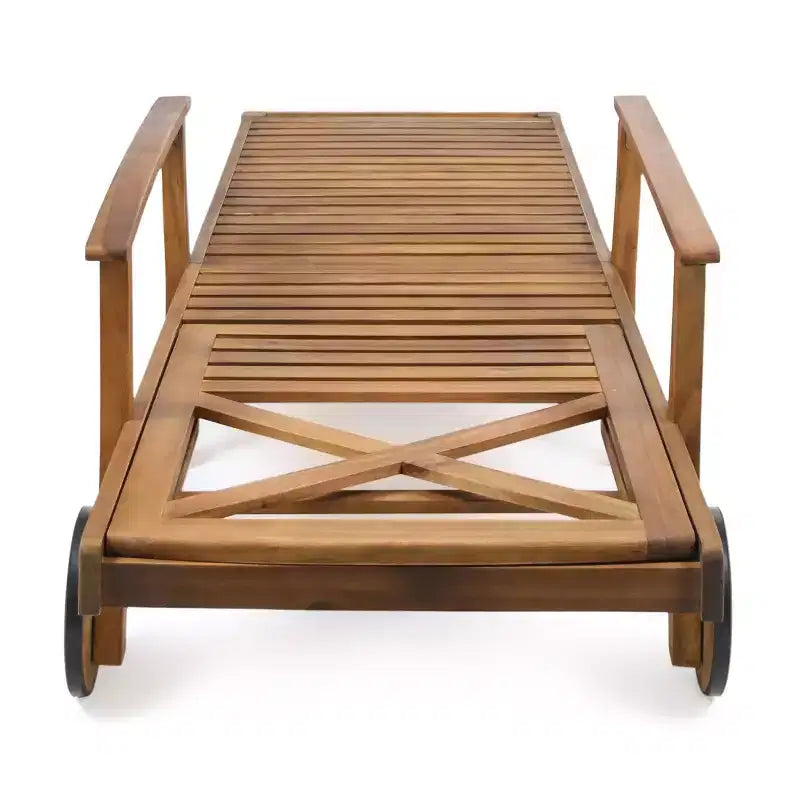 Perla 3-delige loungeset van acaciahout voor buiten met kussens – teak/oranje – Christopher Knight Home