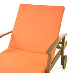 Perla 3-delige loungeset van acaciahout voor buiten met kussens – teak/oranje – Christopher Knight Home