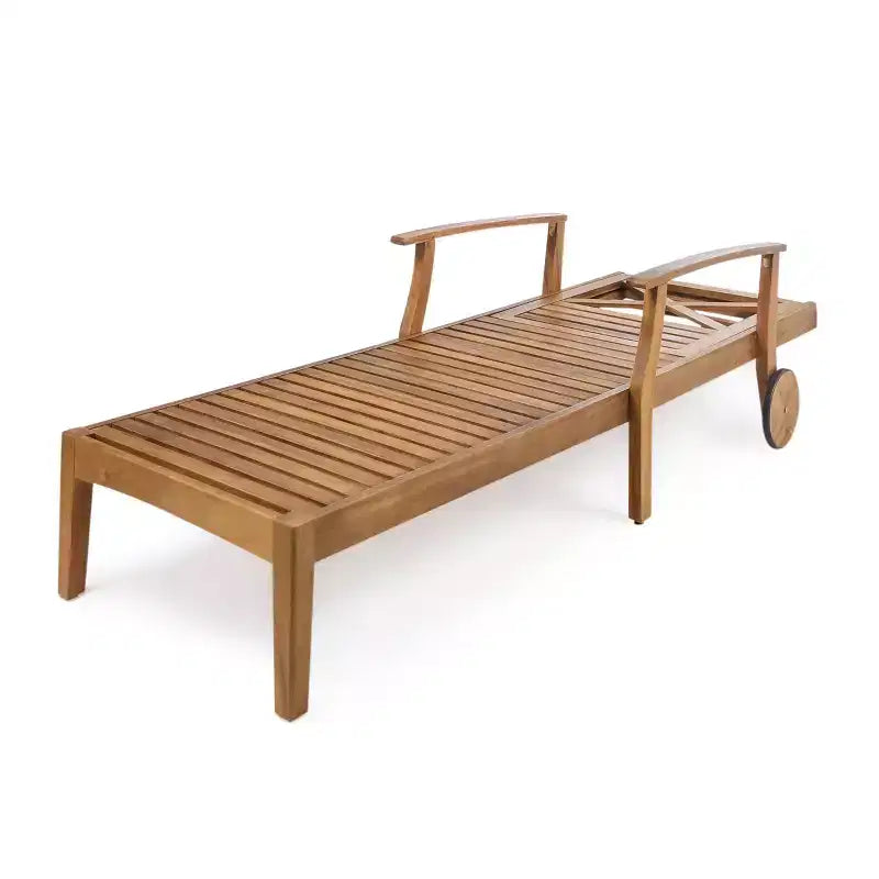 Perla 3-delige loungeset van acaciahout voor buiten met kussens – teak/oranje – Christopher Knight Home
