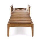 Perla 3-delige loungeset van acaciahout voor buiten met kussens – teak/oranje – Christopher Knight Home