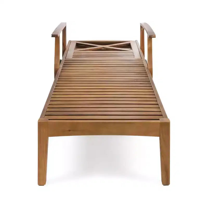 Perla 3-delige loungeset van acaciahout voor buiten met kussens – teak/oranje – Christopher Knight Home