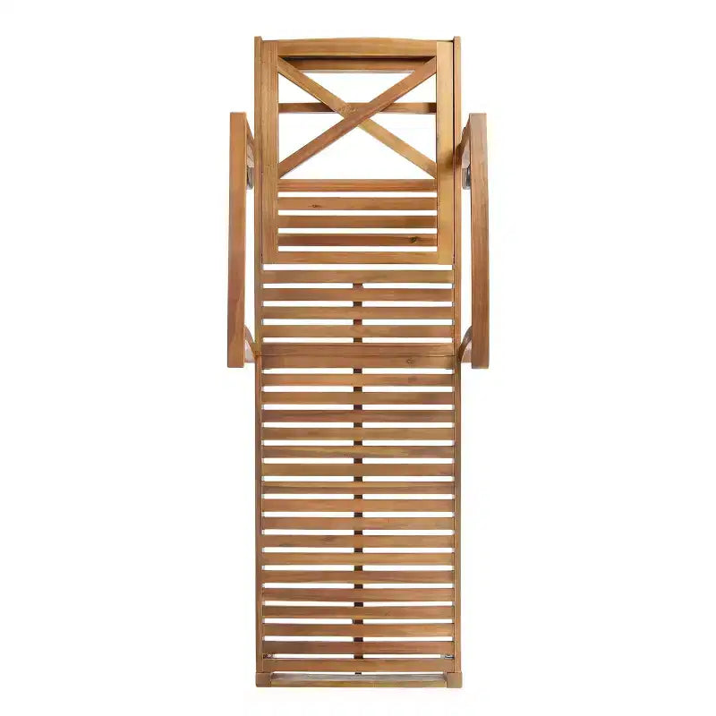 Perla 3-delige loungeset van acaciahout voor buiten met kussens – teak/oranje – Christopher Knight Home