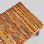 Huntsville 3pc Acacia Wood Foldable Chat Set - Brown Patina/Gray - Christopher Knight Home