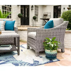 Leisure Made Marietta 4-delige wickerzitgroep in beige stof