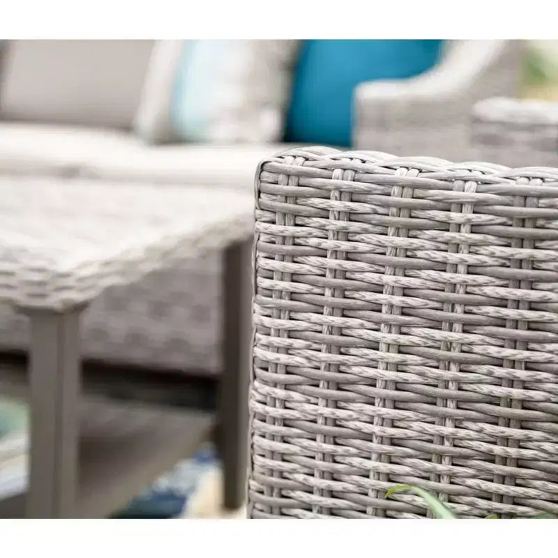 Leisure Made Marietta 4-delige wickerzitgroep in beige stof