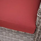 Leisure Made Forsyth 5-delige modulaire loungeset van vlechtwerk met rode bekleding
