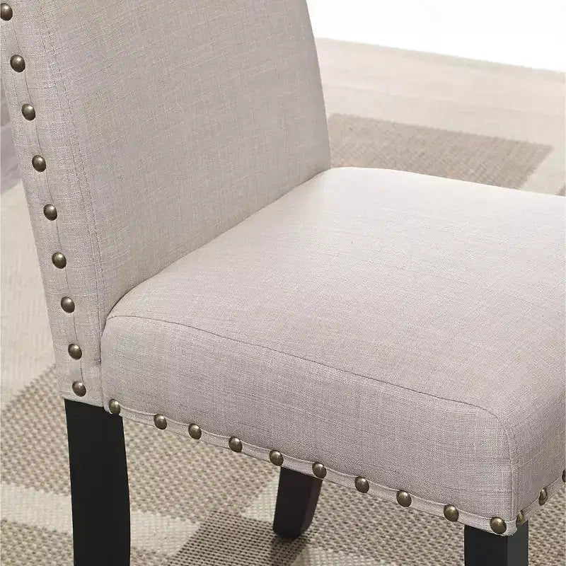 Roundhill Furniture Mytzi 5-delige eetkamerset, eetkamertafel met kruisconstructie en 4 stijlvolle stoelen