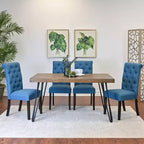 Ashford 5-Piece Dining Set, Hairpin Dining Table with 4 Chairs, 4 Color Options