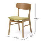GDFStudio Balfern 5-delige eetset van hout in mid-century-moderne stijl met bekleding