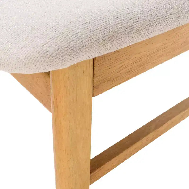 GDFStudio Balfern 5-delige eetset van hout in mid-century-moderne stijl met bekleding