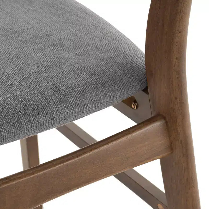 GDFStudio Balfern 5-delige eetset van hout in mid-century-moderne stijl met bekleding