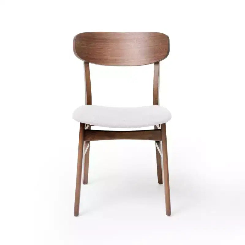 GDFStudio Balfern 5-delige eetset van hout in mid-century-moderne stijl met bekleding