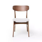 GDFStudio Balfern 5-delige eetset van hout in mid-century-moderne stijl met bekleding