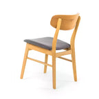 GDFStudio Balfern 5-delige eetset van hout in mid-century-moderne stijl met bekleding