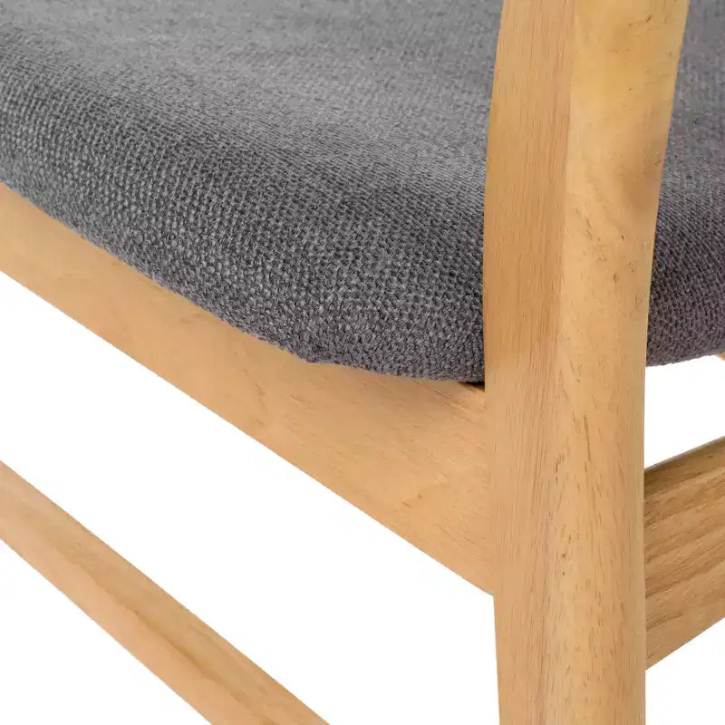 GDFStudio Balfern 5-delige eetset van hout in mid-century-moderne stijl met bekleding