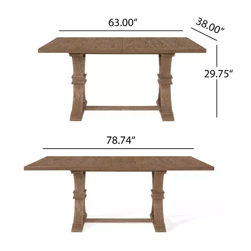 Christopher Knight Home Covey 7-delige eigentijdse eetkamerset van hout met bekleding en uitschuifbare tafel