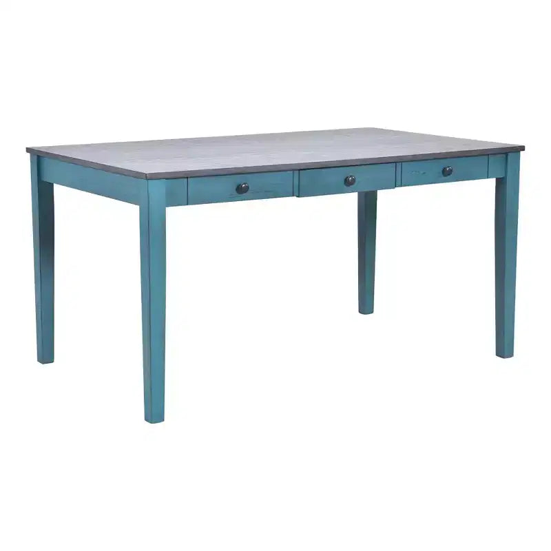 Whisen Mid-Century 6-Piece Wood Dining Table Set with 4 Upholstered Chairs and Bench