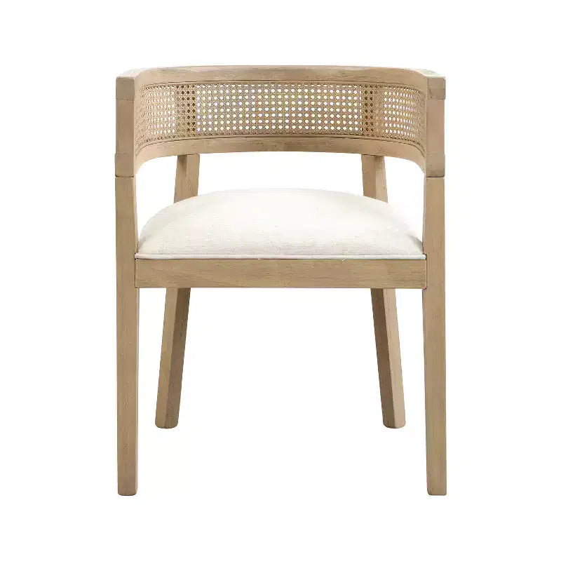 Christopher Knight Home Lythor 7-delige eetkamerset van riet en rubberhout met bekleding