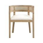 Christopher Knight Home Lythor 7-delige eetkamerset van riet en rubberhout met bekleding