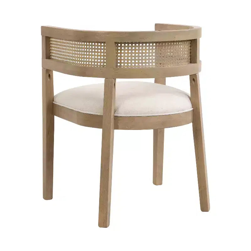 Christopher Knight Home Lythor 7-delige eetkamerset van riet en rubberhout met bekleding