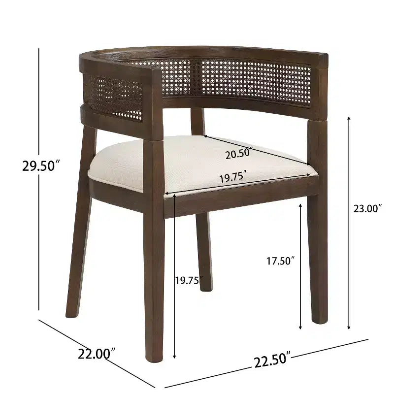 Christopher Knight Home Lythor 7-delige eetkamerset van riet en rubberhout met bekleding