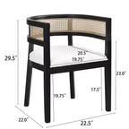 Christopher Knight Home Lythor 7-delige eetkamerset van riet en rubberhout met bekleding