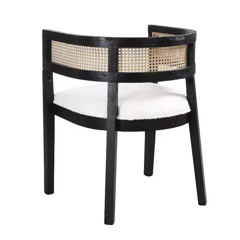 Christopher Knight Home Lythor 7-delige eetkamerset van riet en rubberhout met bekleding