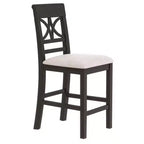 Whisen Rustic 6-Piece Counter Height Dining Table Set with Bench and 4 Upholstered Chairs