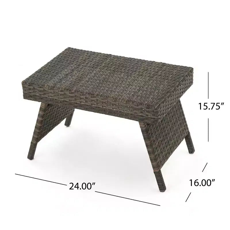GDFStudio Olivia 3-delige chatset met chaise longue zonder armleuningen en gestreepte kussens