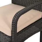 GDFStudio Kilburn 6-zits loungeset van wicker voor buiten met waterafstotende kussens