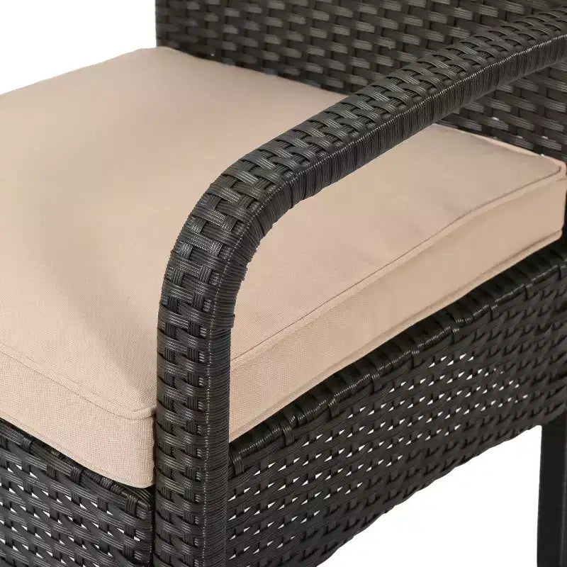 GDFStudio Kilburn 6-zits loungeset van wicker voor buiten met waterafstotende kussens