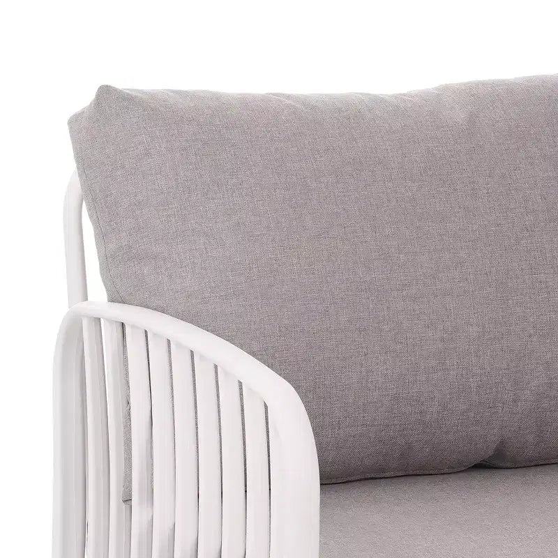 Christopher Knight Home Leah 7-zits buitenset van kunststof en glas met bekleding