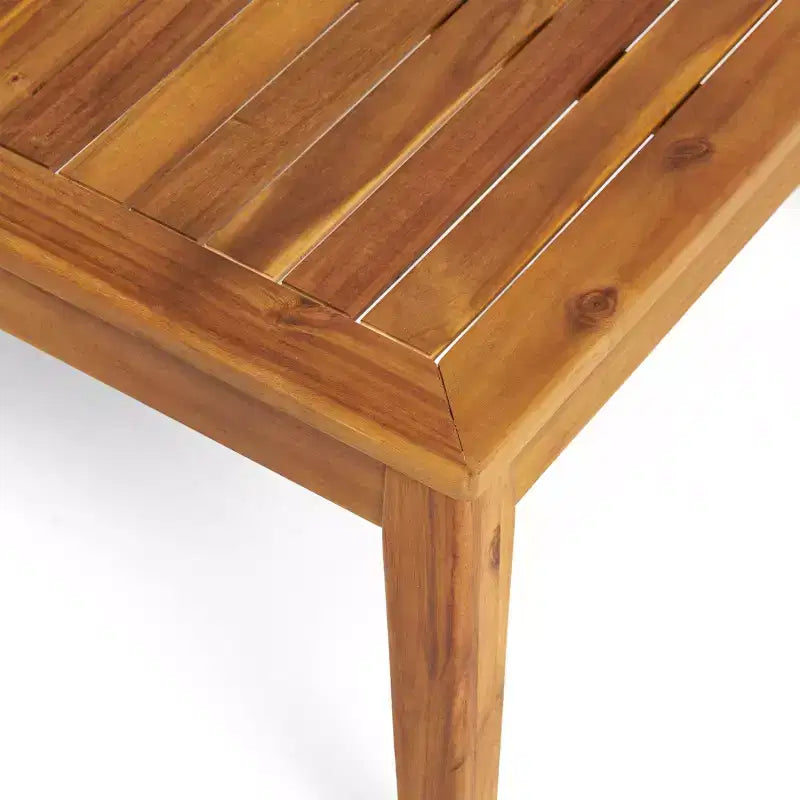 Christopher Knight Home Parma Patio Acacia Wood Slat Design 5 Seater Upholstered Seating Set with Coffee Table