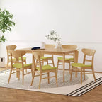 Christopher Knight Home Amesbury Wood and Fabric 7 Piece Dining Set