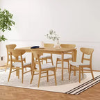 Christopher Knight Home Amesbury Wood and Fabric 7 Piece Dining Set