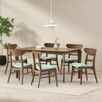 Christopher Knight Home Amesbury Wood and Fabric 7 Piece Dining Set