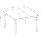 HomeStock Counter Height Dining Set Black Butterfly Leaf Table 8 Chairs