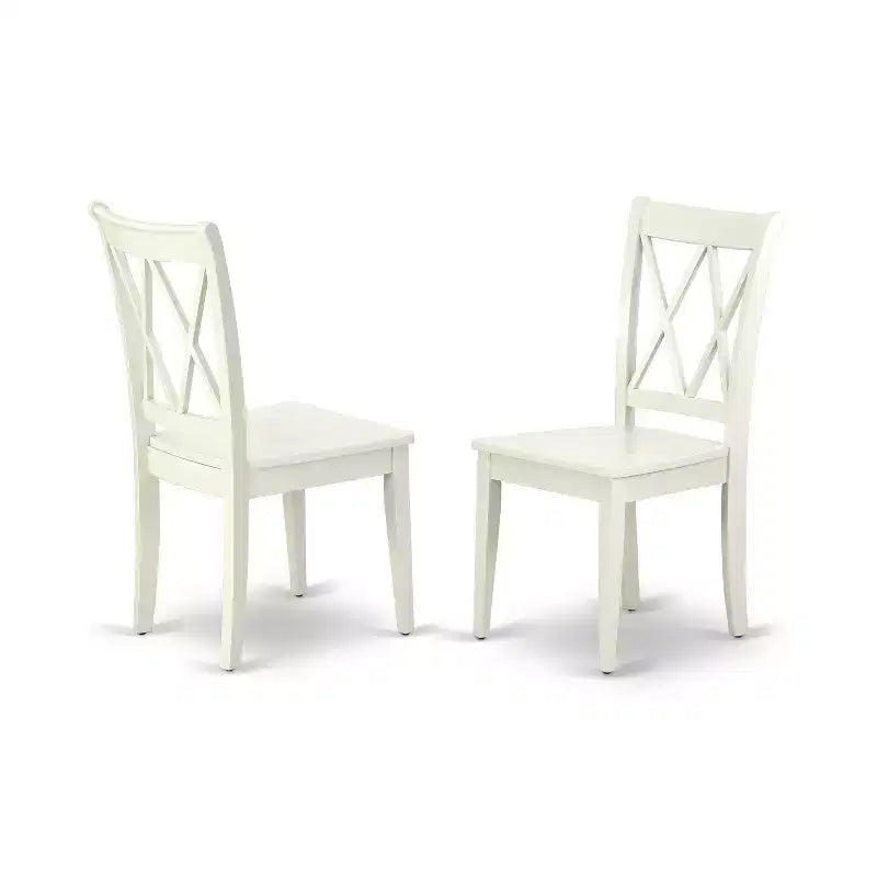 HomeStock 7-delige eettafelset, linnenwit ovale tafel en 6 stoelen, moderne stijl