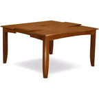 HomeStock 9 Piece Kitchen Table And Chairs Set Saddle Brown Traditional Style