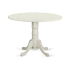 HomeStock linnenwitte ronde eetkamertafelset met 2 stoelen