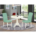 HomeStock Round Kitchen Table & Chairs Dinette Set Mid-Century Style