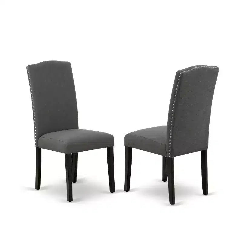 HomeStock Modern 7 Piece Dining Table Set Black