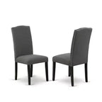 HomeStock Modern 7 Piece Dining Table Set Black