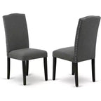 HomeStock Modern 7 Piece Dining Table Set Black