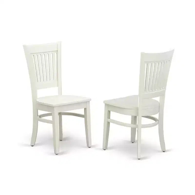 HomeStock ronde eettafelset met linnenwitte kolompoot en 4 stoelen