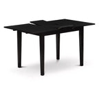 HomeStock 5-delige keukentafelset, zwarte eettafel en stoelen