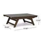 Christopher Knight Home Sedona Outdoor Acacia Wood 6 Seater Chat Set and Side Table with Cushions