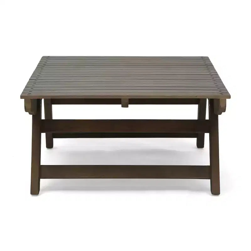 Christopher Knight Home Sedona Outdoor Acacia Wood 6 Seater Chat Set and Side Table with Cushions