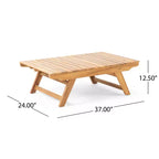 Christopher Knight Home Sedona Outdoor Acacia Wood 6 Seater Chat Set and Side Table with Cushions