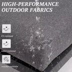 Heynemo aluminium tuinmeubelset, 8-delige loungeset voor buiten met eettafel, metalen tuinmeubelset voor veranda, achtertuin of tuin